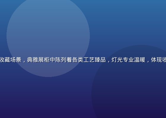 精品大师私人珍品收藏场景，典雅展柜中陈列着各类工艺臻品，灯光专业温暖，体现收藏家的品位与格调